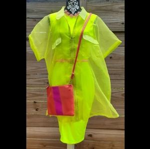 Neon Sheer Blouse